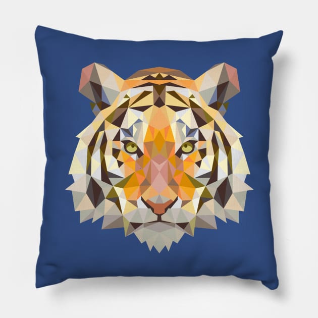 Tiger face Pillow by Mako Design 