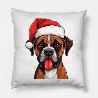 Boxer Dog Christmas Pillow