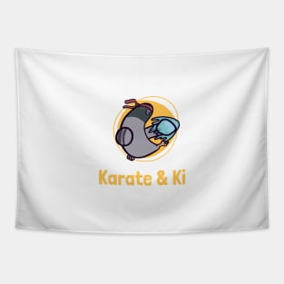 Karate & Ki Pigeon Monk Design Tapestry