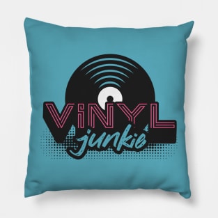 Retro Vinyl Junkie // Vintage Record Collector Pillow