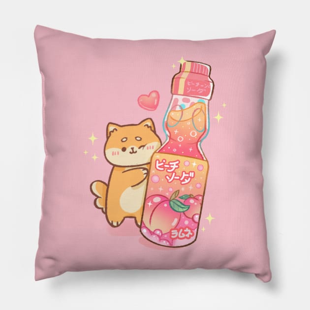 Peach Flavored Ramune Pillow by Kukoo.Kat