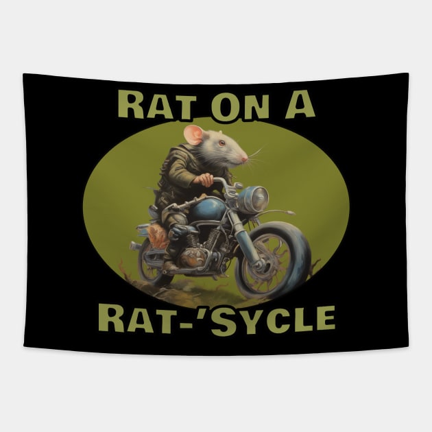 Rat on a rat-'sycle Tapestry by CS77