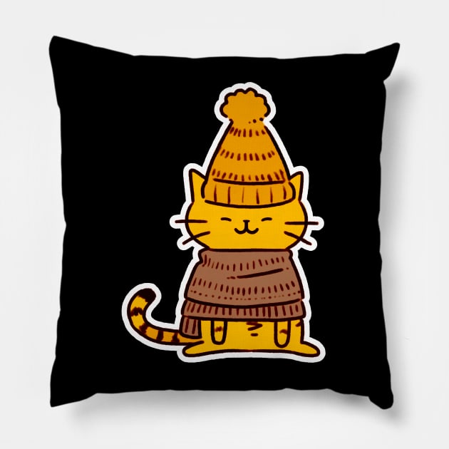 Snuggles McPawington Pillow by Newdlebobs