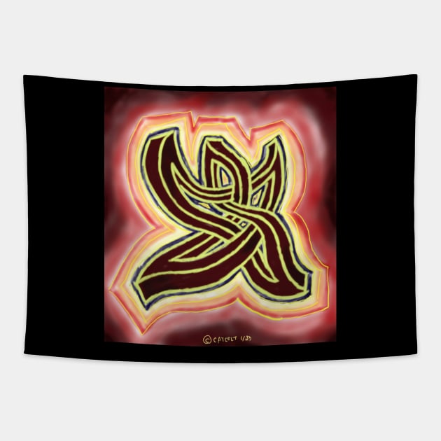 Dancing Inter-dimensional Star Red Ryder Tapestry by CatCelt