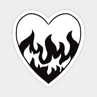 heart on fire Magnet