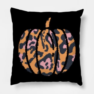 Leopard Pumpkin Pattern Print Pillow