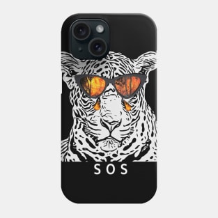 Leopard weeps at Burning Rain Forest Phone Case