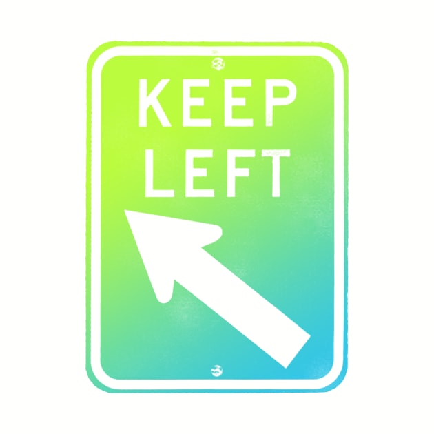 keep left - green & blue by BrownWoodRobot
