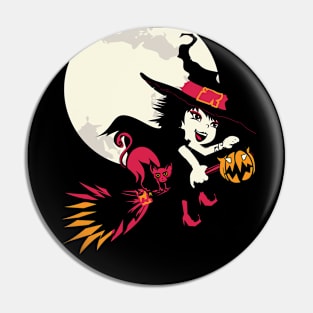 Halloween Party Design Pumpkin Witches Horror Art Gift Tshirt Pin