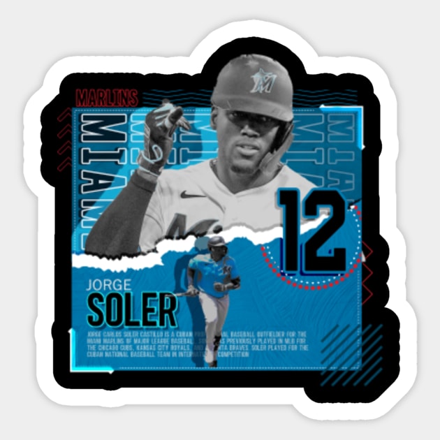 Jorge Soler Baseball Paper Poster Marlins - Jorge Soler - Sticker