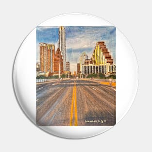 Congress Bridge to Downtown Austin Pin