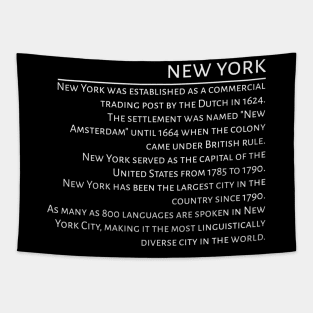 New York Awesome History Tapestry