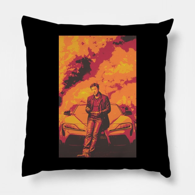 The Fast Saga HAN Fan-Art Fast Furious 9 Vintage Style Pillow by kaitokid