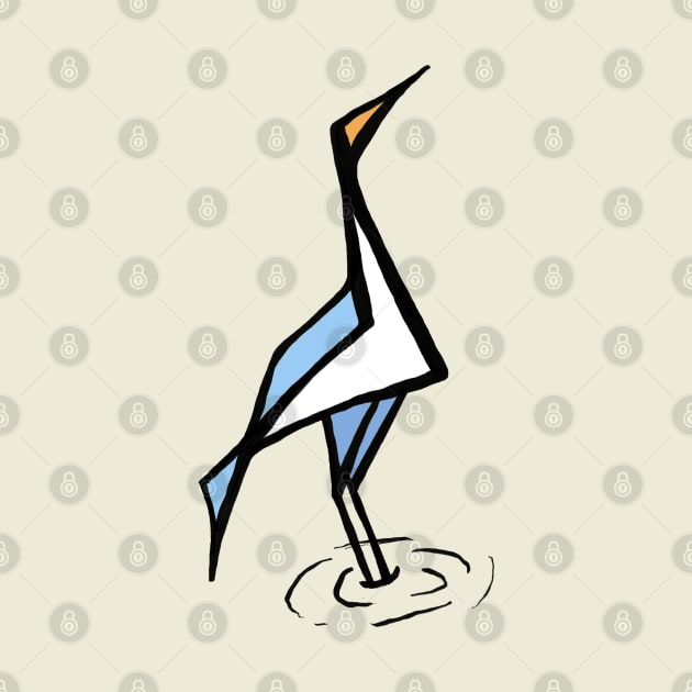 Abstract Bird Drawing by Caving Designs