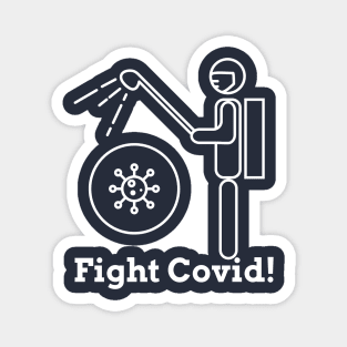 fight covid Magnet