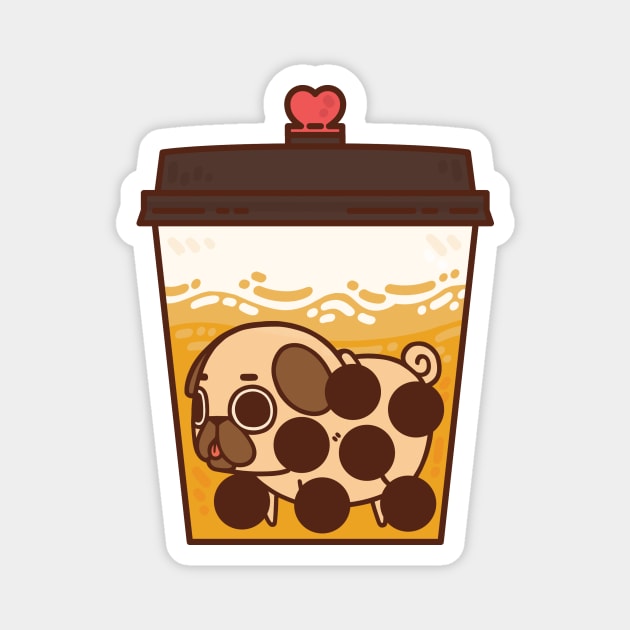 Boba Foam Puglie Magnet by Puglie Pug 