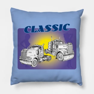 Double Kenworth truck design Pillow