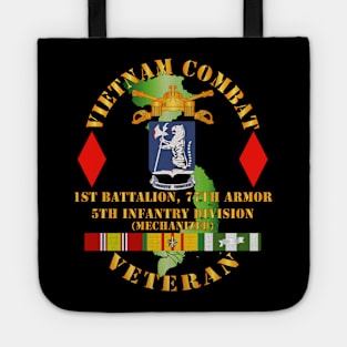 Vietnam Combat Vet - 1st Bn 77th Armor - 5th Inf Div SSI Tote