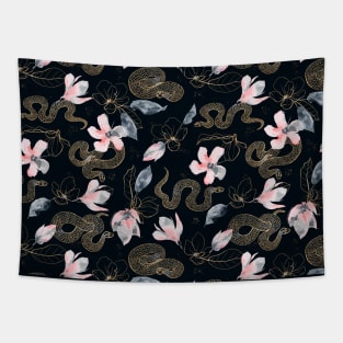 Snake flower pattern Tapestry