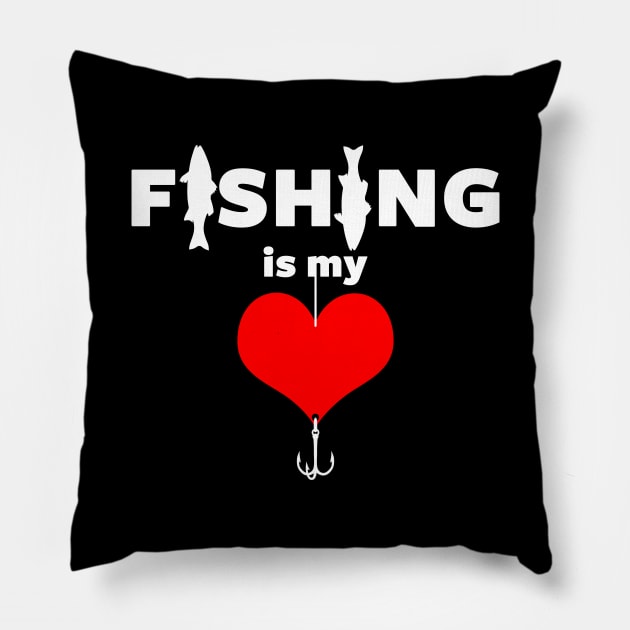 Fishing Fly Fishing Fisherman Slogan Pillow by BoggsNicolas