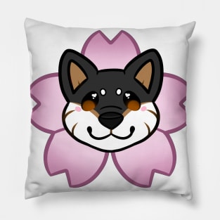 Sakura Shiba Inu - Black and Tan Pillow