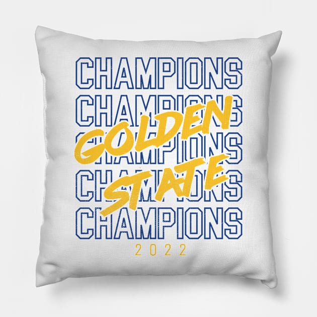 Golden State Basketball Champions 2022 Pillow by Ruffeli