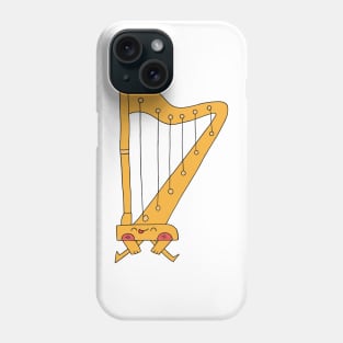 Funny Music Instrument Harp, Cute Harp for Harpist, Harpist Phone Case