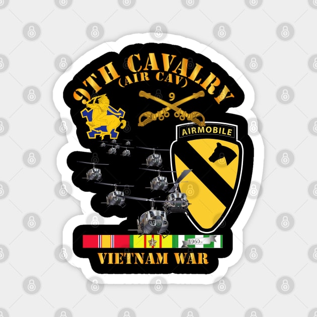 9th Cavalry (Air Cav) - 1st  Cav Division w SVC Magnet by twix123844