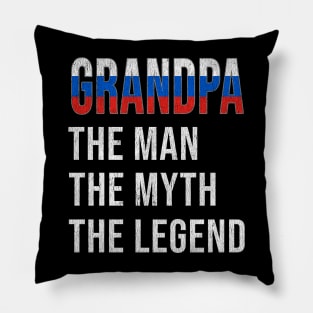 Grand Father Russian Grandpa The Man The Myth The Legend - Gift for Russian Dad With Roots From  Russia Pillow