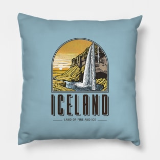 Iceland Land of Fire and Ice Pillow