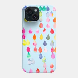 Colorful Rainbow Raindrops Phone Case