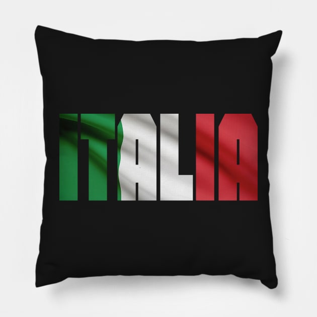 Italy Flag Vintage Italian Pillow by bougieFire