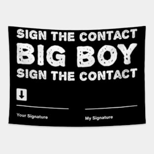 Sign The Contract Big ny Boxer Box Boxing Event 2024 Tapestry