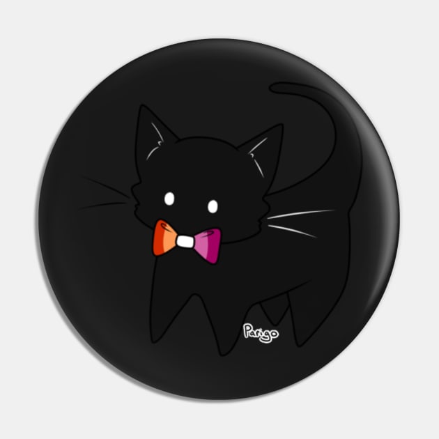 Lesbian Pride Kitty Pin by parigok