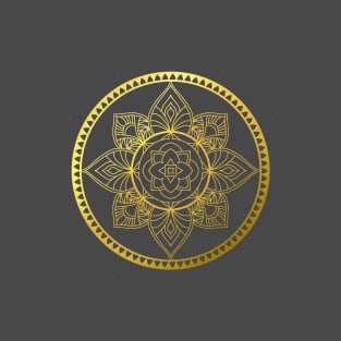 Gold lotus mandala T-Shirt