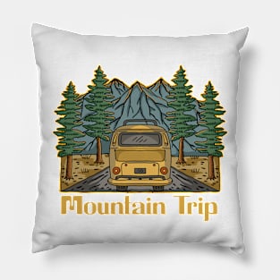 Mountrain Trip Adventure Pillow