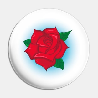 Neotraditional Rose Pin