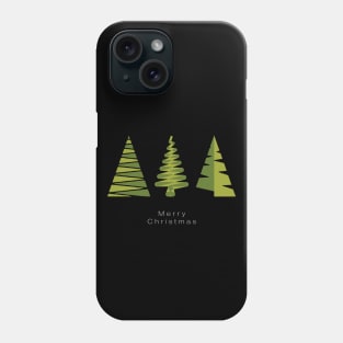 Modern Christmas Trees Design - Abstract Christmas Trees Basic Geometric Shapes Phone Case