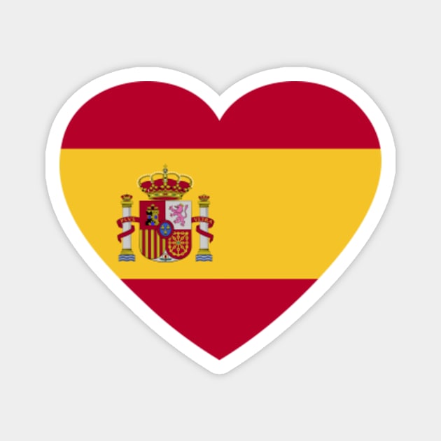 I Love Spain // Heart-Shaped Spanish Flag Magnet by SLAG_Creative