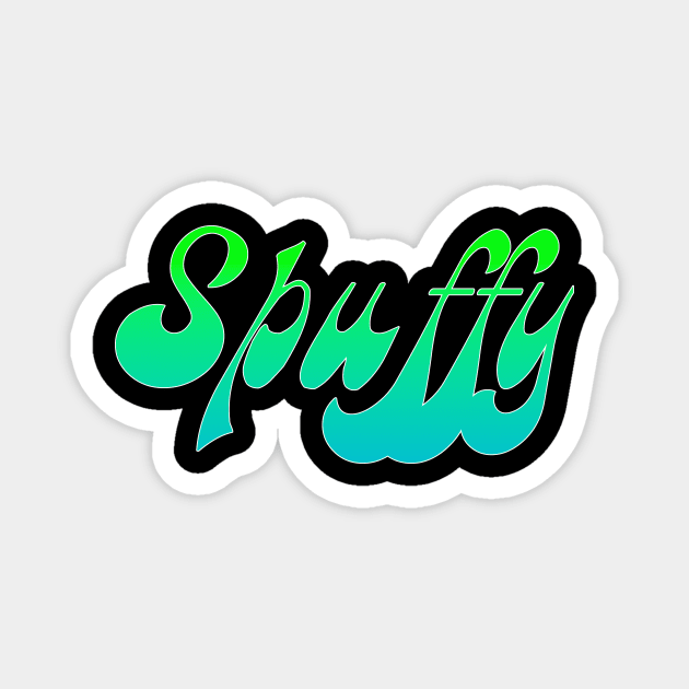 Neon Spuffy (white outline) Magnet by bengman