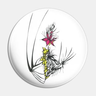 102 Unique Pink Yellow Black White Colorful Abstract Art Pin