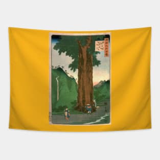 Hiroshige big Tree print Tapestry