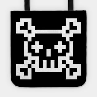 8 Bit Video Game Skull Tote