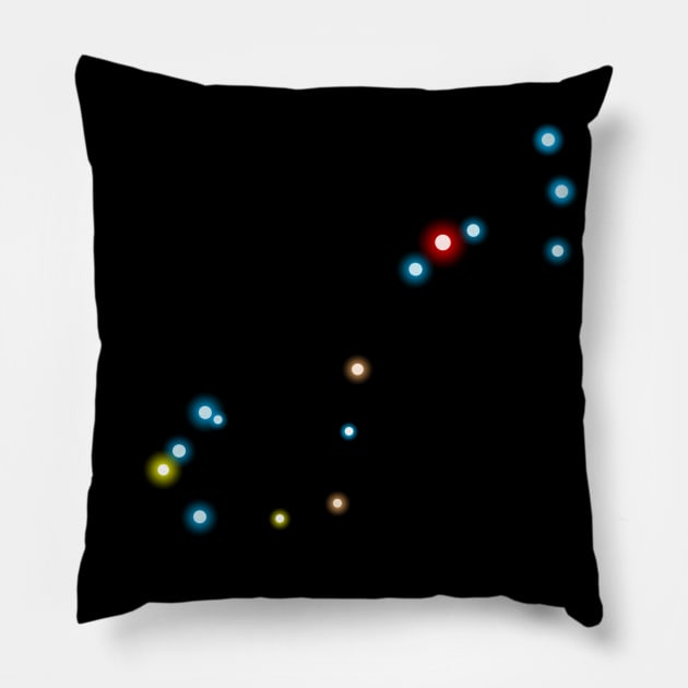 Constellation Scorpio (variant) Pillow by GloopTrekker