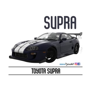 Supra Time Attack Blue Stripe T-Shirt