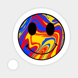 Primary color swirl smile Magnet