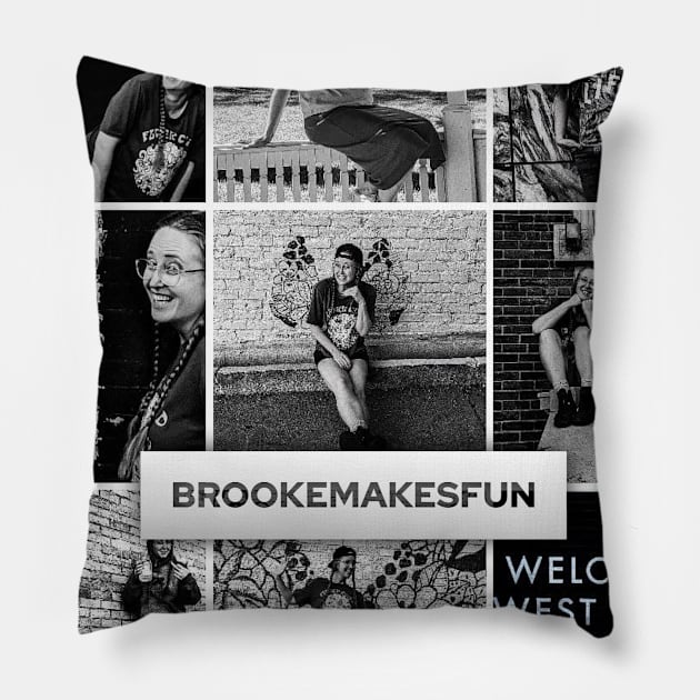 BrookeMakesFun collage Pillow by BrookeMakesFun