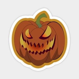 Spooky Pumpkin Halloween Magnet
