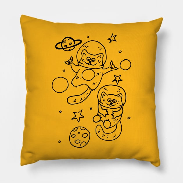 Cats in space Pillow by Catdog
