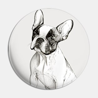 French Bulldog Sketch Pin